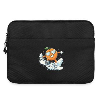 Cool Snowboard Orange with Sunglasses - Laptop bag 15" - black - Front
