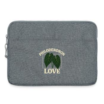 Philodendron Love - Laptop bag 15" - heather grey - Front