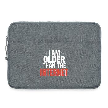 I am older than the Internet - Funny Quote T-Shirt - Laptop bag 15" - heather grey - Front