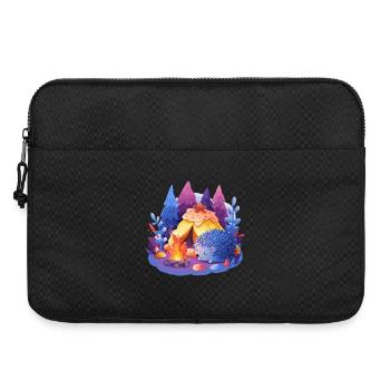 Schlafender Igel am Lagerfeuer - Laptoptasche 15" - Schwarz - Vorne