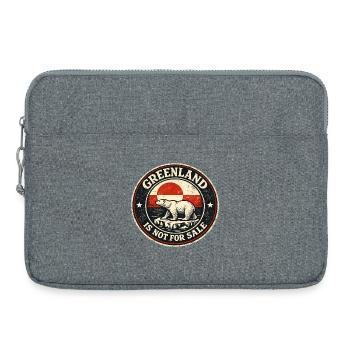 Grönland Steht Flagge Bär Patriotisch Geschenk - Laptoptasche 15" - Grau meliert - Vorne