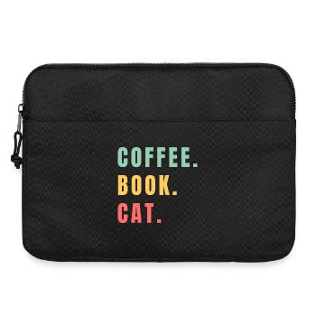 COFFEE BOOK CAT - Laptoptasche 15" - Schwarz - Vorne