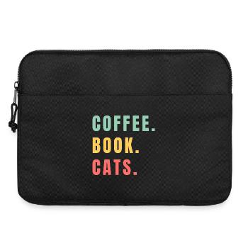 COFFEE BOOK CATS - Laptoptasche 15" - Schwarz - Vorne