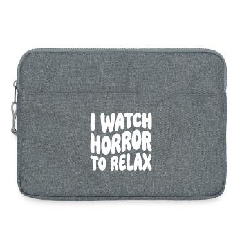 L’horreur pour se détendre - Sacoche pour ordinateur portable 15 pouces - gris chiné - Devant