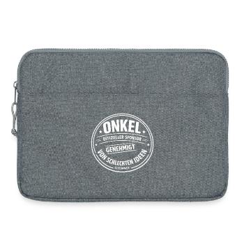 Onkel Sponsor schlechter Ideen | Lustiger Spruch - Laptoptasche 15" - Grau meliert - Vorne