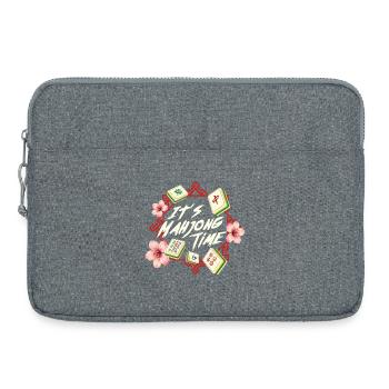 Es ist Mahjong Zeit Mah Jong Player Casino - Laptoptasche 15" - Grau meliert - Vorne