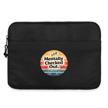 Mental Ausgecheckt Retro Abzeichen - Laptoptasche 15" - Schwarz - Vorne