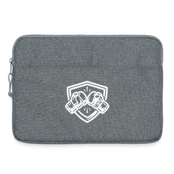 Boxhandschuhe Wappen - Laptoptasche 15" - Grau meliert - Vorne