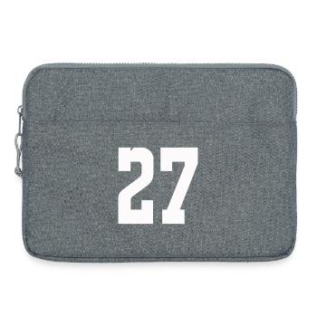 Numerals 27 Contrast Design - Laptop bag 15" - heather grey - Front