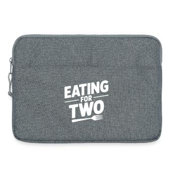 Eating for Two - Laptop bag 15" - heather grey - Front