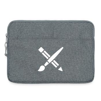 Pinsel, Bleistift, Basteln, Kunst Symbol - Laptoptasche 15" - Grau meliert - Vorne