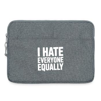 Ich hasse alle gleichermaßen - Laptoptasche 15" - Grau meliert - Vorne