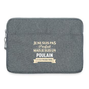 Je Ne Suis Pas Parfait Mais Je Suis Un Poulain ... - Sacoche pour ordinateur portable 15 pouces - gris chiné - Devant