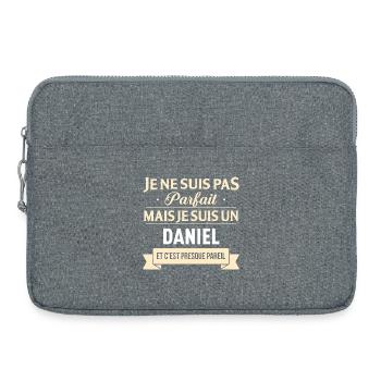 Je Ne Suis Pas Parfait Mais Je Suis Un Daniel E... - Sacoche pour ordinateur portable 15 pouces - gris chiné - Devant