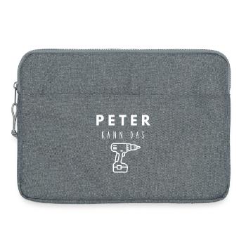 Peter Name Handwerker Werkzeug Akkuschrauber - Laptoptasche 15" - Grau meliert - Vorne