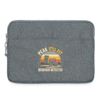 Wird schon passen | Staplerfahrer Humor - Laptoptasche 15" - Grau meliert - Vorne