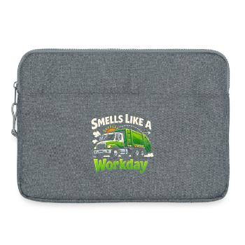 Riecht nach Arbeitstag | Müllabfuhr Humor - Laptoptasche 15" - Grau meliert - Vorne