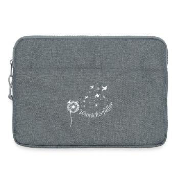 Wunscherfüller - Wortschätze - vergessene Wörter - Laptoptasche 15" - Grau meliert - Vorne