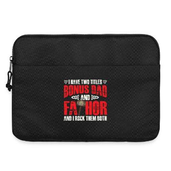 Bonus-Papa Fathor Wikinger Stiefvater Held - Laptoptasche 15" - Schwarz - Vorne
