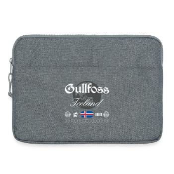 Gullfoss Island Streetwear Travel Souvenir - Laptop bag 15" - heather grey - Front