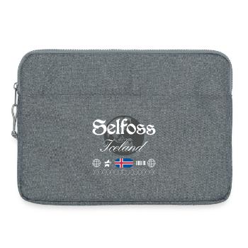 Selfoss Island Streetwear Travel Souvenir - Laptop bag 15" - heather grey - Front