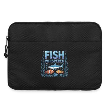 Fish Whisperer, pêcheur drôle qui dit avec un requin et - Sacoche pour ordinateur portable 15 pouces - noir - Devant