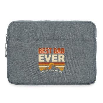 Meilleur Papa De Tous les Temps Coucher de Soleil Rétro - Sacoche pour ordinateur portable 15 pouces - gris chiné - Devant