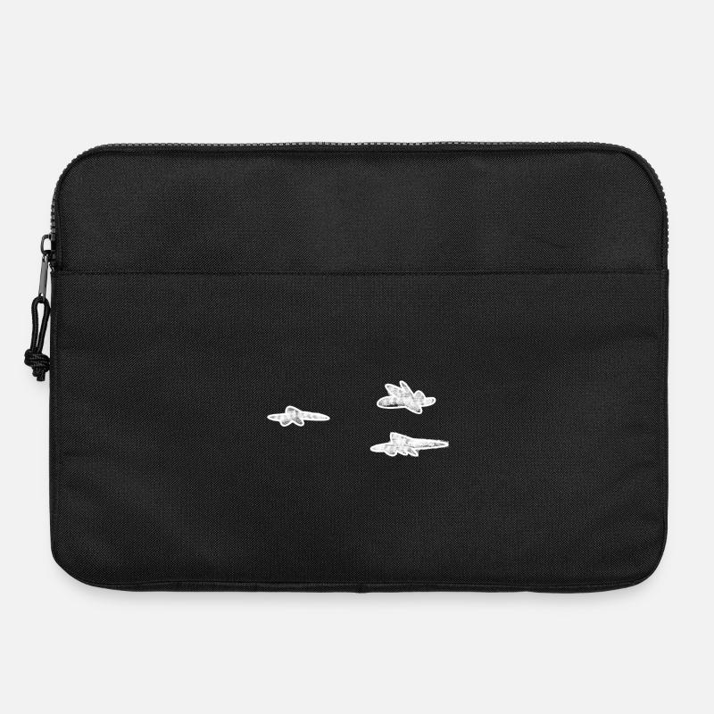 Nuages Blanc - Sacoche pour ordinateur portable 15 pouces - noir