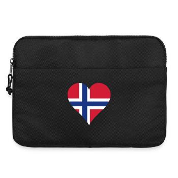 Norway as heart - Laptop bag 15" - black - Front