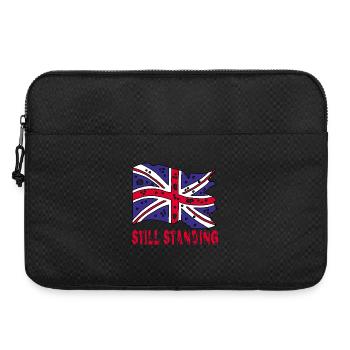 Zerrissene englische Flagge - Laptoptasche 15" - Schwarz - Vorne