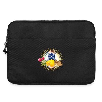 Windmühle mit Tulpen ,Clogs und holländischen Käse - Laptoptasche 15" - Schwarz - Vorne