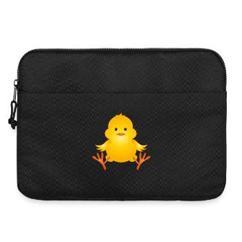 freshly hatched cute fluffy chick - Laptop bag 15" - black - Front