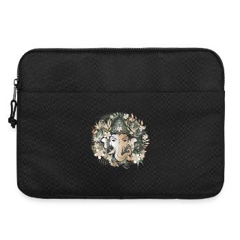 Le dieu éléphant Ganesha au milieu de la jungle - Sacoche pour ordinateur portable 15 pouces - noir - Devant