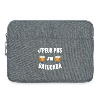 batucada, Brésil, tambour, percussion - Sacoche pour ordinateur portable 15 pouces - gris chiné - Devant
