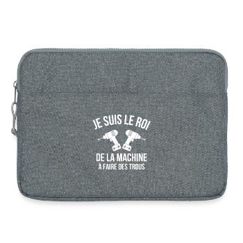 bricolage, bricoler, bricoleur - Sacoche pour ordinateur portable 15 pouces - gris chiné - Devant