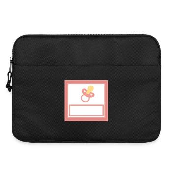 Baby Vorlage personalisieren selbst gestalten - Laptoptasche 15" - Schwarz - Vorne