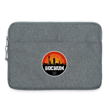 Bochum Skyline mit Wappen - Laptoptasche 15" - Grau meliert - Vorne