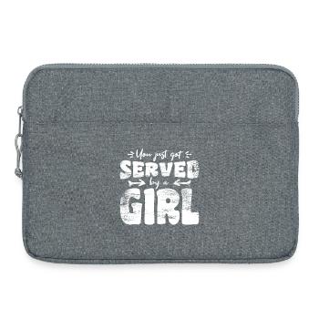 Tennis de table filles - Sacoche pour ordinateur portable 15 pouces - gris chiné - Devant