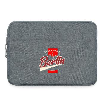 Police rétro de style urbain berlinois - Sacoche pour ordinateur portable 15 pouces - gris chiné - Devant