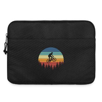 Mountainbike Fahrrad mit Vintage Sunset - Laptoptasche 15" - Schwarz - Vorne