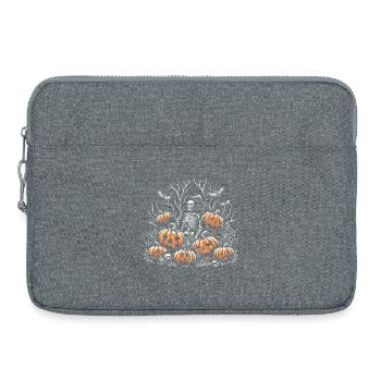 Squelette Hallooween - Sacoche pour ordinateur portable 15 pouces - gris chiné - Devant