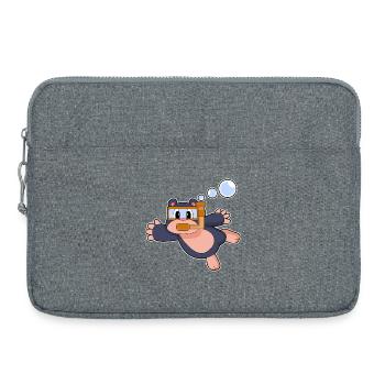 Mole Diver Snorkel Diving - Laptop bag 15" - heather grey - Front