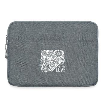 spring love - Laptoptasche 15" - Grau meliert - Vorne