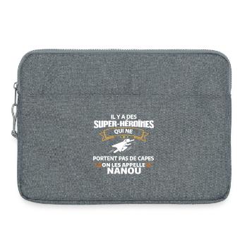Super-Héroïnes Nanou Superpower Illustration - Sacoche pour ordinateur portable 15 pouces - gris chiné - Devant