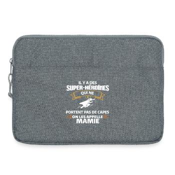 Super-Héroïne Capes Mamie Motivante - Sacoche pour ordinateur portable 15 pouces - gris chiné - Devant