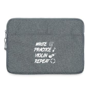 Practice writing, repeat violin - Laptop bag 15" - heather grey - Front