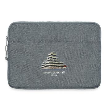 Matsumoto-jo Castle, Nagano, Japan Hand Drawing - Laptop bag 15" - heather grey - Front