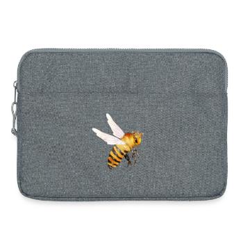 fliegende Bienenkönigin von Hand gezeichnet - Laptoptasche 15" - Grau meliert - Vorne