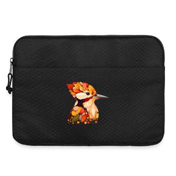 schöner Specht, gestaltet aus bunten Blättern - Laptoptasche 15" - Schwarz - Vorne