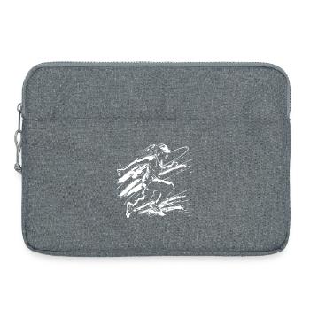 Läuferin Streetart - Laptoptasche 15" - Grau meliert - Vorne